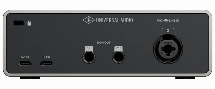 Universal Audio Volt 1 Gen2, höljet sett från sidan