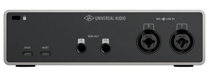 Universal Audio Volt 2 Gen2, ingångarna på framsidan
