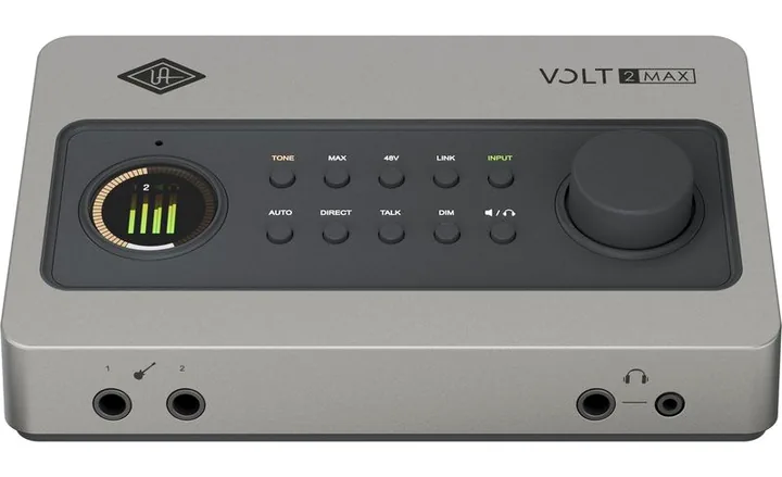 Universal Audio Volt 2 Max, ovansidan av lådan