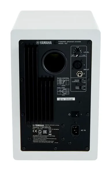 Yamaha HS 7 W Stand Set, knapparna på bakpanelen