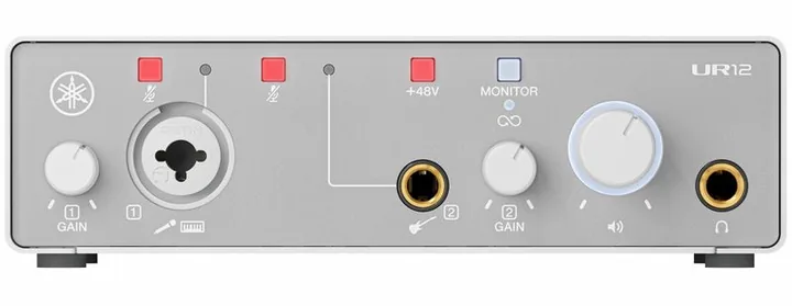Yamaha UR12 MK3 White, höljet sett från sidan