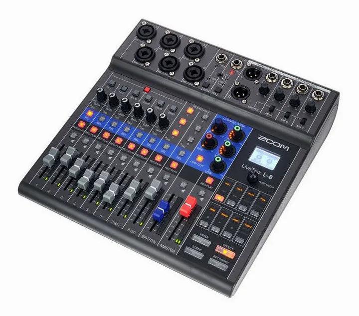 Zoom LiveTrak L-8 Mic Set, ovansidan av lådan