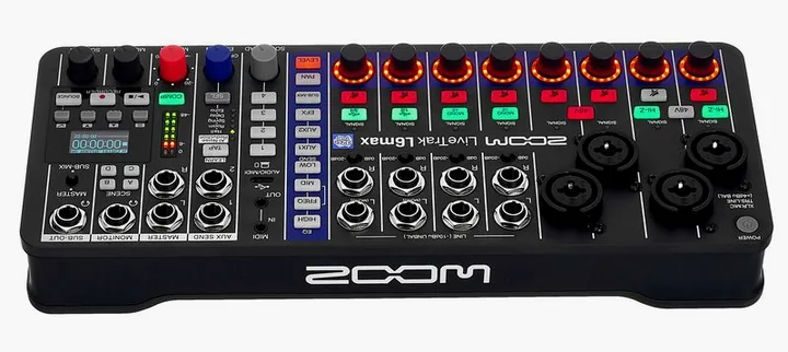 Zoom LiveTrak L6max, anslutningarna på baksidan