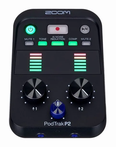 Zoom PodTrak P2, ovansidan av lådan
