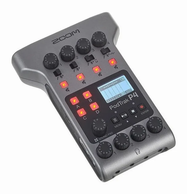 Zoom PodTrak P4, nivåmätarna och lysdioderna